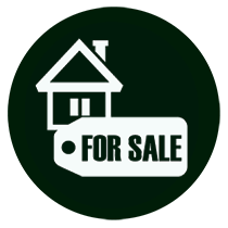 Icon showing a house for sale after scheduling home inspection services